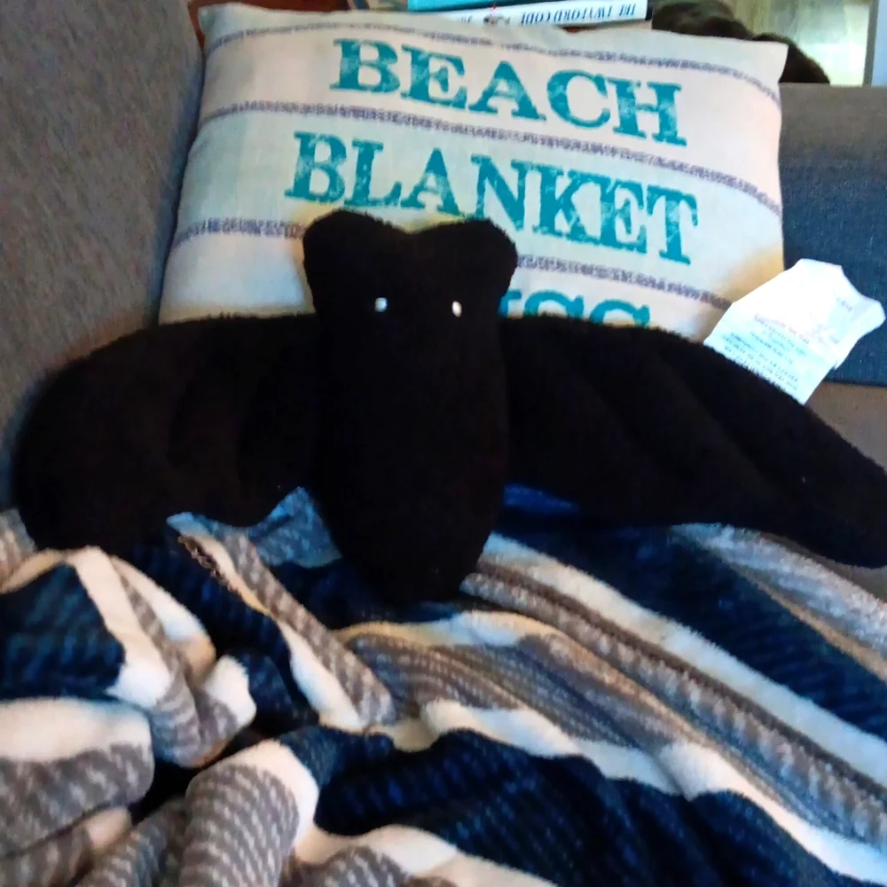 Fluffy Stuffed Bat Pillow